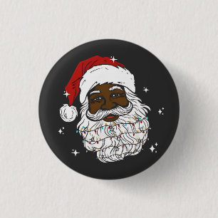 Black Santa Christmas Black History Xmas  3 Cm Round Badge