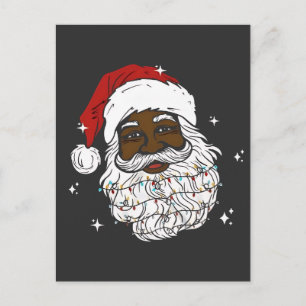 Black Santa Christmas Black History Xmas Holiday Postcard