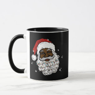 Black Santa Christmas Black History Xmas Mug