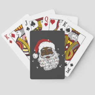 Black Santa Christmas Black History Xmas Playing Cards