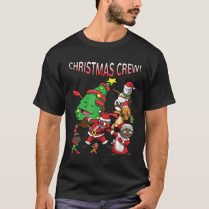 Black Santa Claus African American Christmas crew T-Shirt