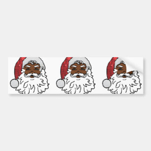 black santa claus bumper sticker