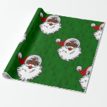 black santa claus christmas wrapping paper<br><div class="desc">"black santa claus christmas ", "ugly christmas", "AFRICAN SANTA claus",  "African American santa", "AFRICAN SANTA", "african american santa claus", " black santa", " Black Santa Claus", uglychristmas</div>