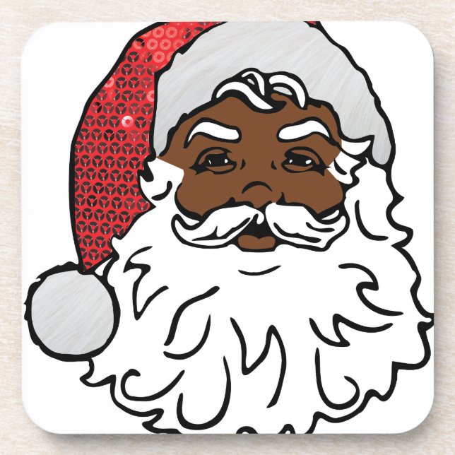 black santa claus coaster (Front)