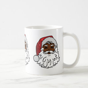 black santa claus coffee mug