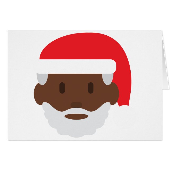 black santa claus emoji (Front Horizontal)