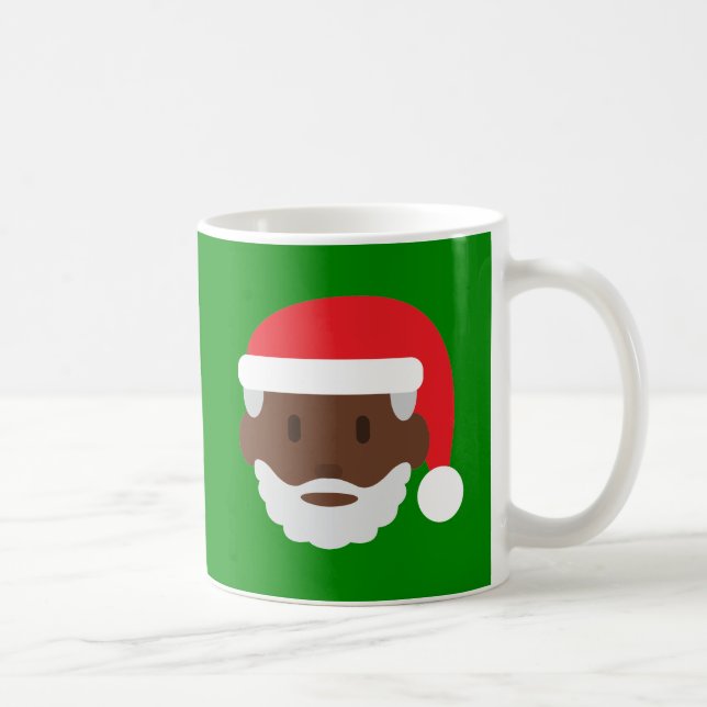 black santa claus emoji coffee mug (Right)