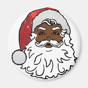 black santa claus magnet
