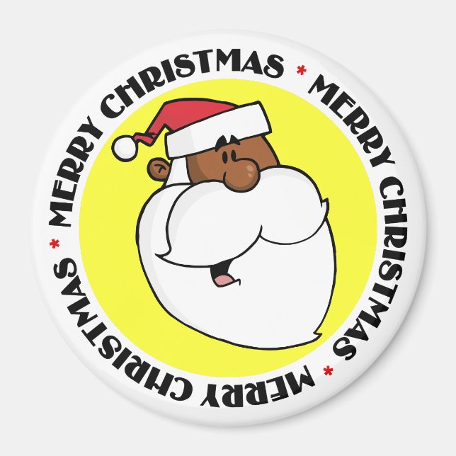 Black Santa Claus Magnet (Front)