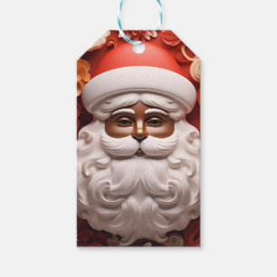 Black Santa Claus Melanin Kris Kringle Xmas Bruh Gift Tags