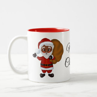 Black Santa Claus Merry Christmas Mug