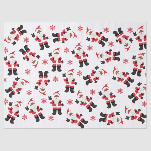 Black Santa Claus Tissue Paper (Front)