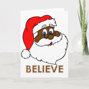 Black Santa Holiday Card