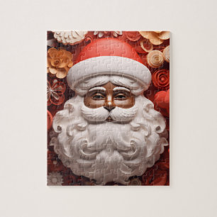 Black Santa Melanin Christmas King Bruh Saint Nick Jigsaw Puzzle