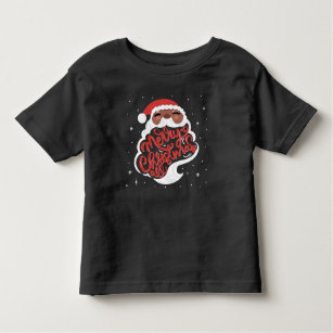 Black Santa   Merry Christmas All  Toddler T-Shirt