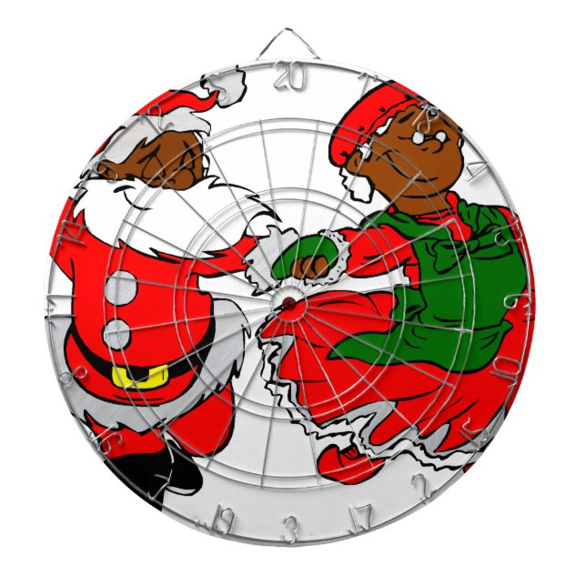 black santa mrs claus dartboard (Front)