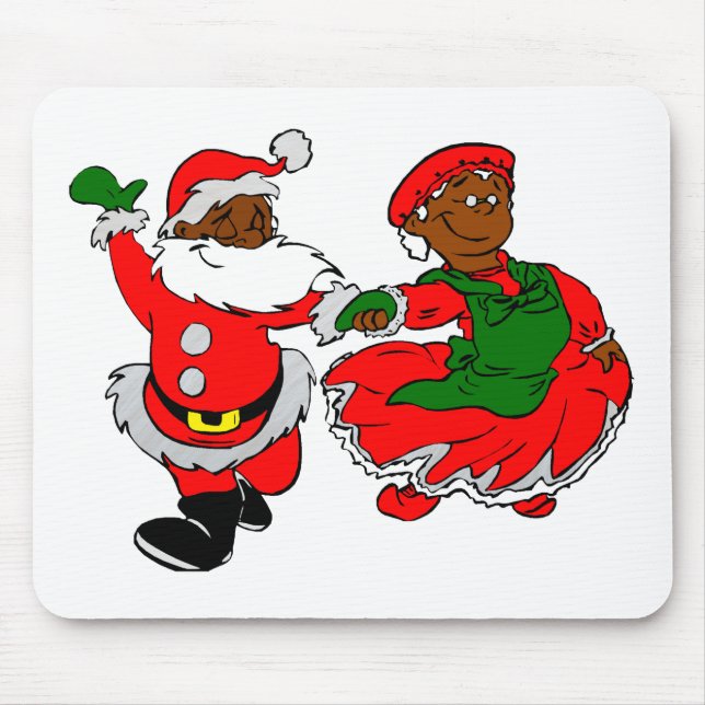 black santa mrs claus mouse pad (Front)