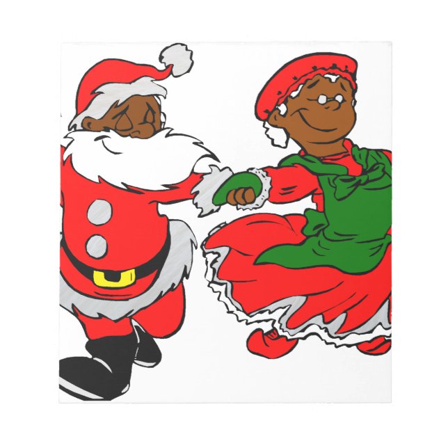 black santa mrs claus notepad (Front)