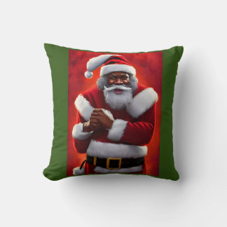 Black Santa pillow
