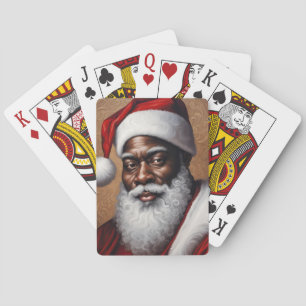 Black Santa Playing Cards Poker, Spades Cards