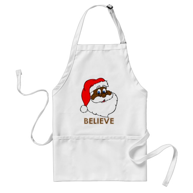 Black Santa Standard Apron (Front)