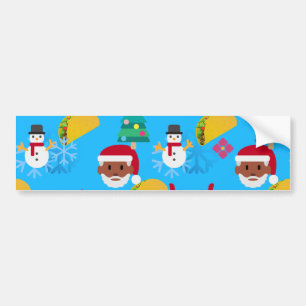 black santa taco christmas bumper sticker
