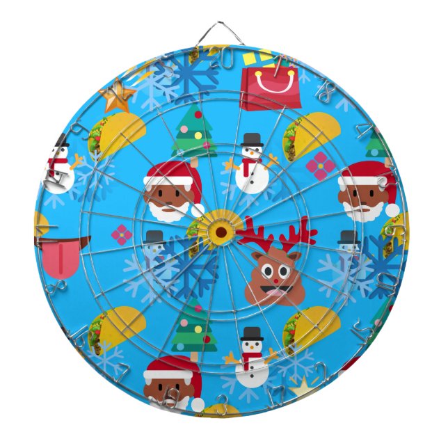 black santa taco christmas dartboard (Front)