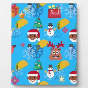 black santa taco christmas plaque