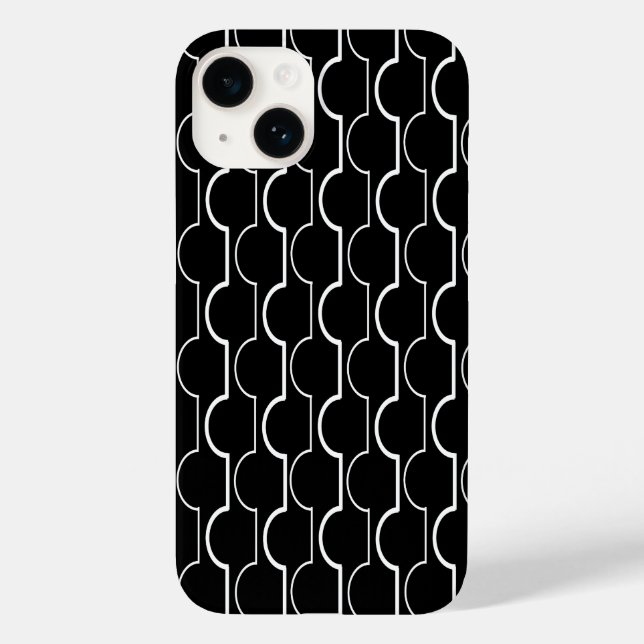 Black Scallops Case-Mate iPhone Case (Back)