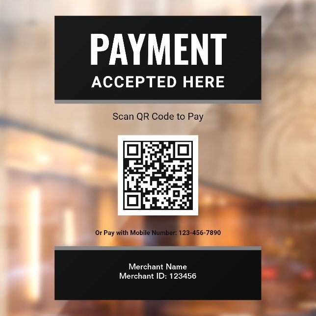 Black Scan to Pay QR Code Business Payment (Sheet 2)