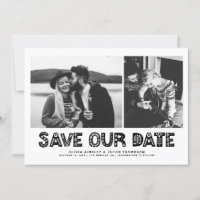 Black Scandinavian Typography Photo Collage