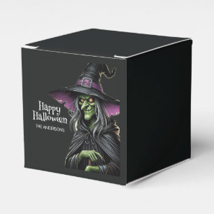 Black Scary Witch Happy Halloween Favour Box