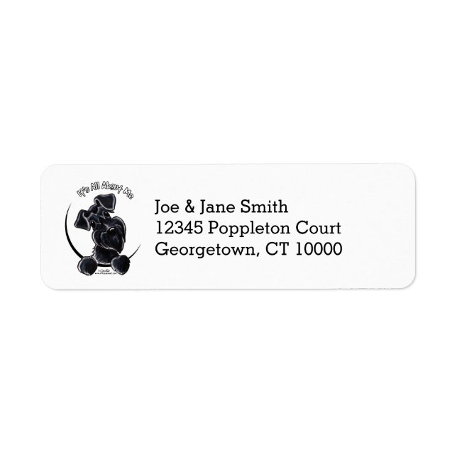 Black Schnauzer IAAM Return Address Label (Front)