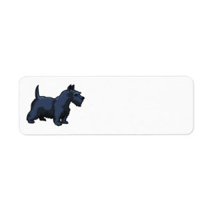 black schnauzer return address label
