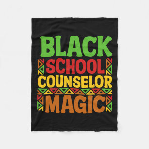 Black School Counsellor Magic Black History Month Fleece Blanket