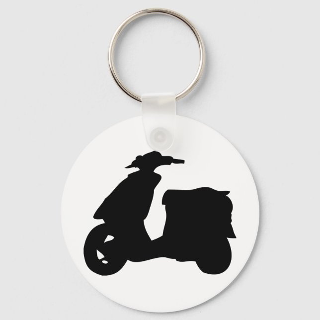 black scooter icon key ring (Front)