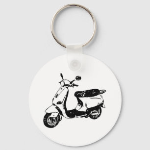Black Scooter Key Ring