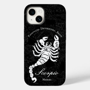 Black Scorpio Zodiac Astrology Personality Custom Case-Mate iPhone 14 Case