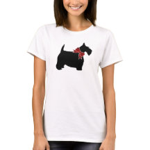 Black Scottie Red Paisley Bow Tie