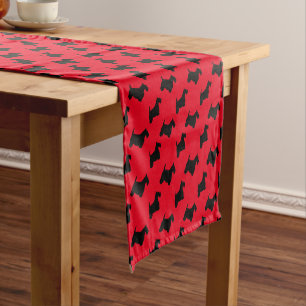Black Scotties Personalise Short Table Runner