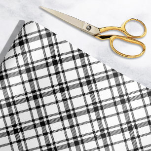 Black Scottish Tartan Plaid Holiday Wrapping Paper