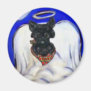 Black Scottish Terrier Angel Magnet