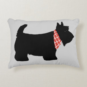 Black Scottish Terrier Dog Decorative Cushion