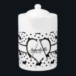 Black Scottish Terriers (Scottie Dogs) - White<br><div class="desc">A cute pattern of black Scottish Terriers & hearts on a white background. For Scottie dog lovers everywhere!</div>