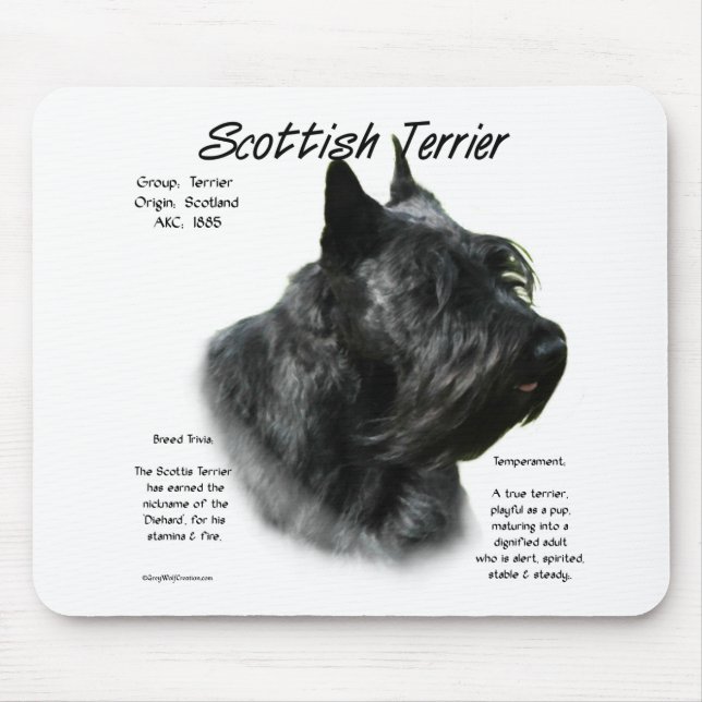 Black Scotty History  Mouse Pad (Front)