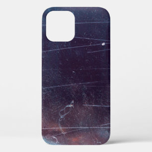 black scratched 35mm film frame, emulsion texture iPhone 12 case