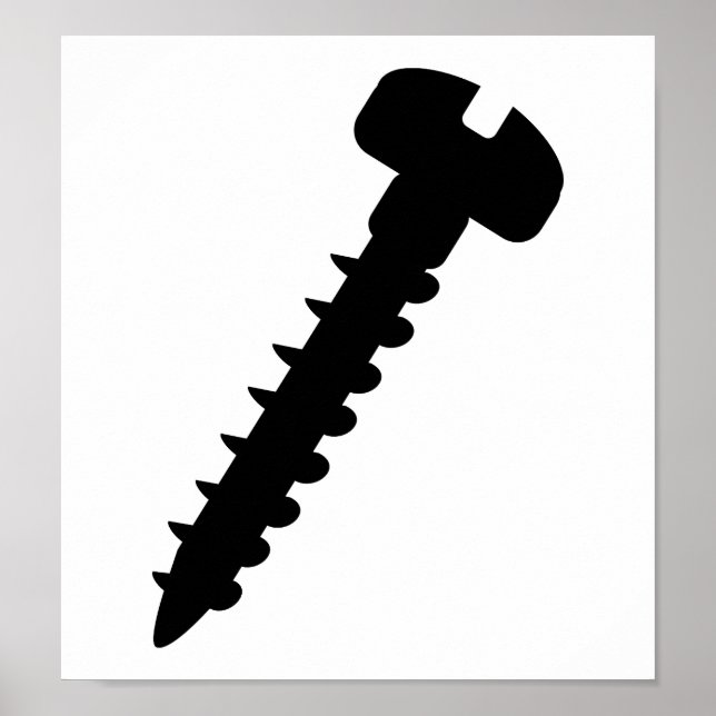 Black screw icon poster (Front)