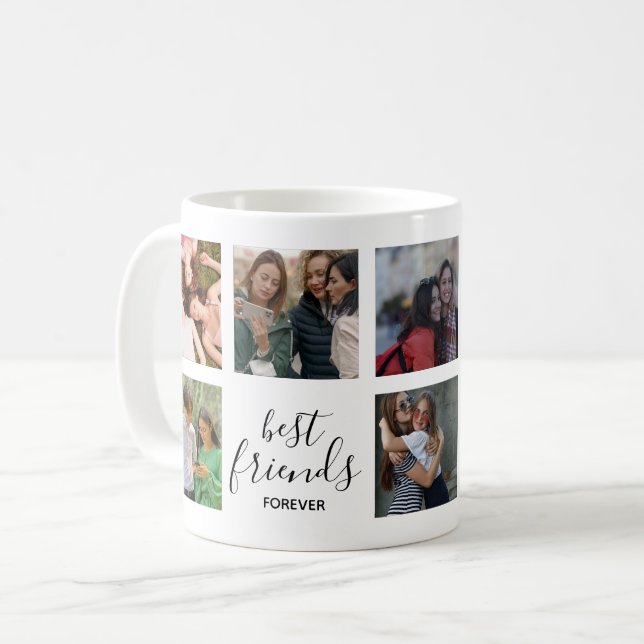 black Script | Best Friends Photo Coffee Mug (Front Left)