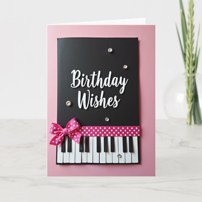 Black Script Birthday Card (Front)