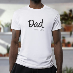 Black Script Dad Established T-Shirt